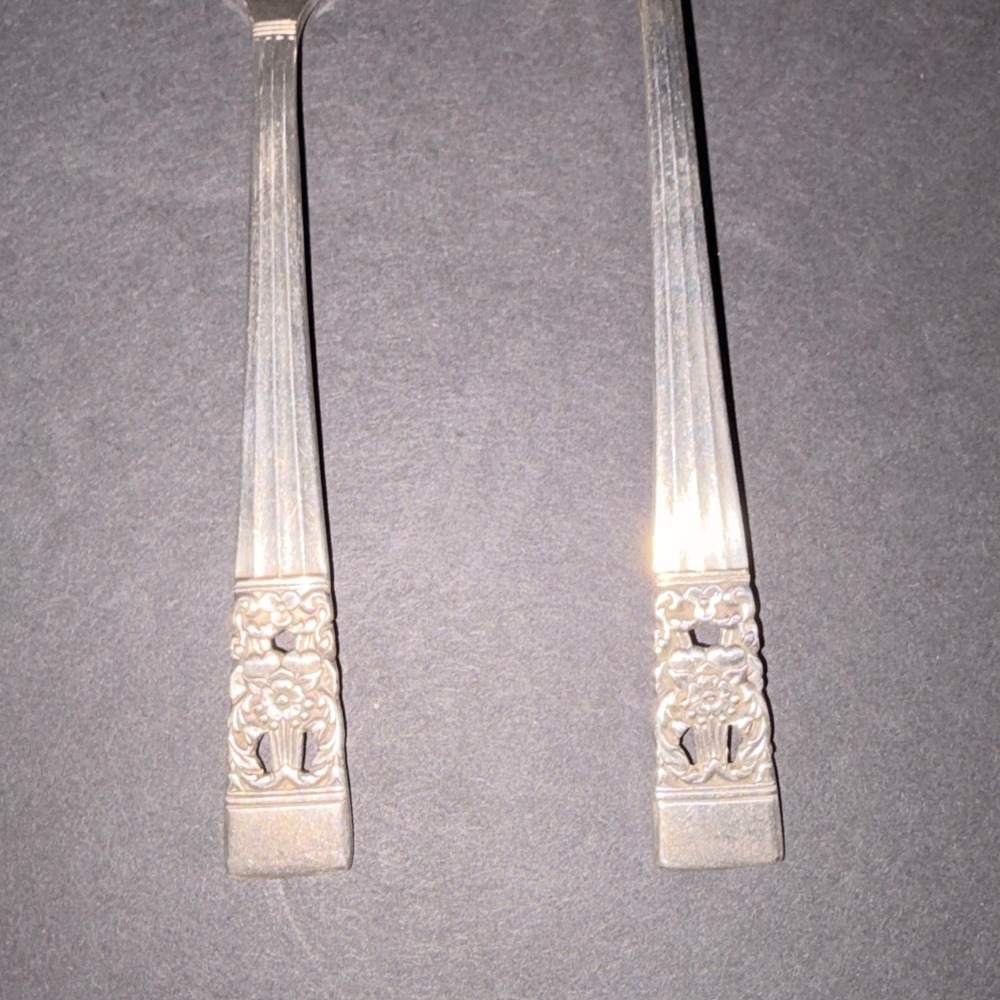 Vtg Oneida~Community 1936 Coronation Serving Set 4 PCs Ladel/Spoon/Slotted Spoon - Picture 6 of 10